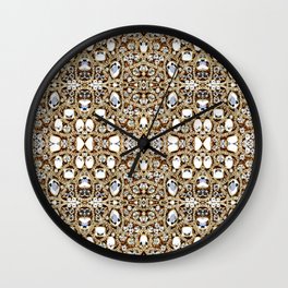 jewelry gemstone silver champagne gold crystal Wall Clock