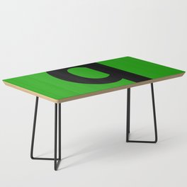 letter Q (Black & Green) Coffee Table