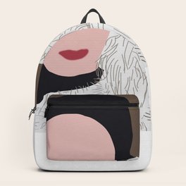 Dog and Human Pets Abstract Backpack