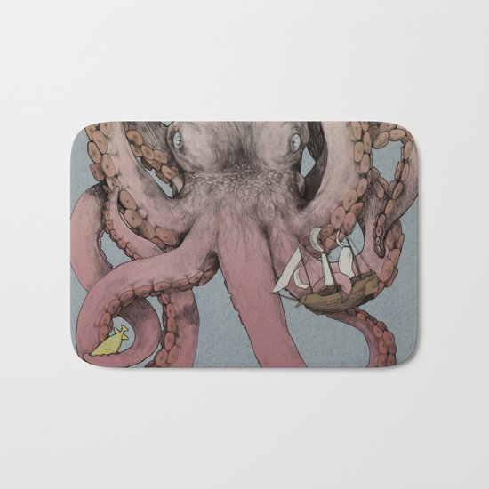 When Cephalopods Attack! Bath Mat