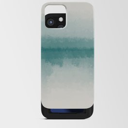 The Call of the Ocean 4 - Minimal Contemporary Abstract - White, Blue, Cyan iPhone Card Case