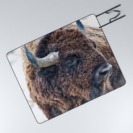 Bison the Mighty Beast Picnic Blanket