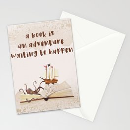 A book is an adventure waiting to happen Stationery Cards