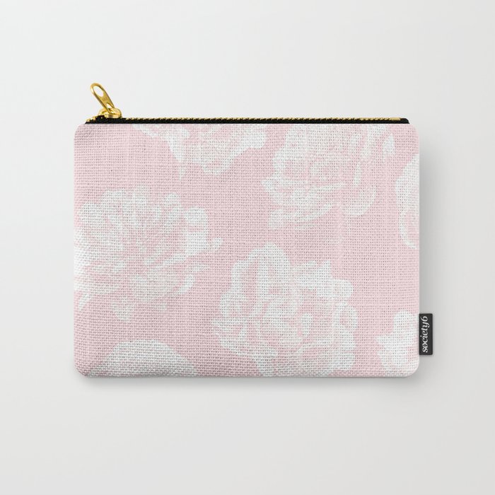 Pink Roses in Flamingo Pink Carry-All Pouch