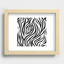 zebra pattern / full animal Recessed Framed Print
