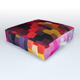 Abstract Geometric Art Colorful Design 126 Outdoor Floor Cushion