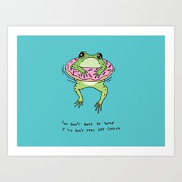 Sad Frog Art Print