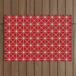 Nordic lines red Outdoor Rug