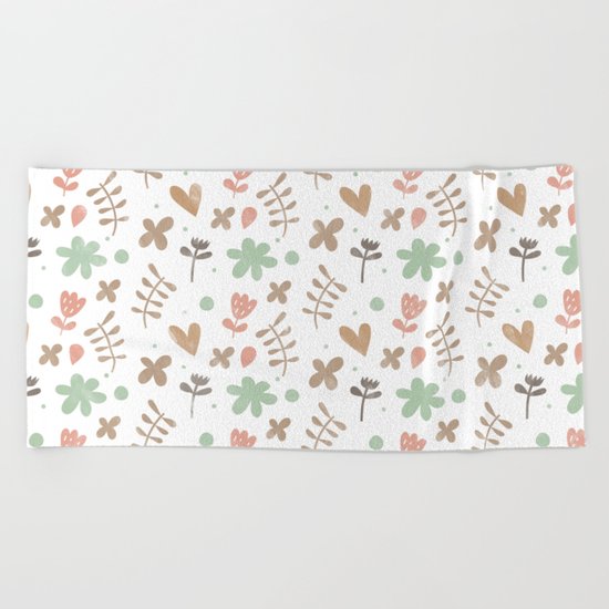 Colorful Lovely Pattern II Beach Towel