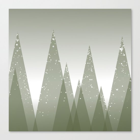 Green Abstract Forest Canvas Print