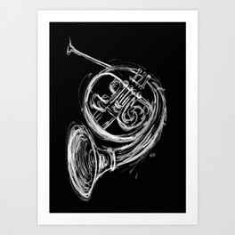 French Horn Art Print