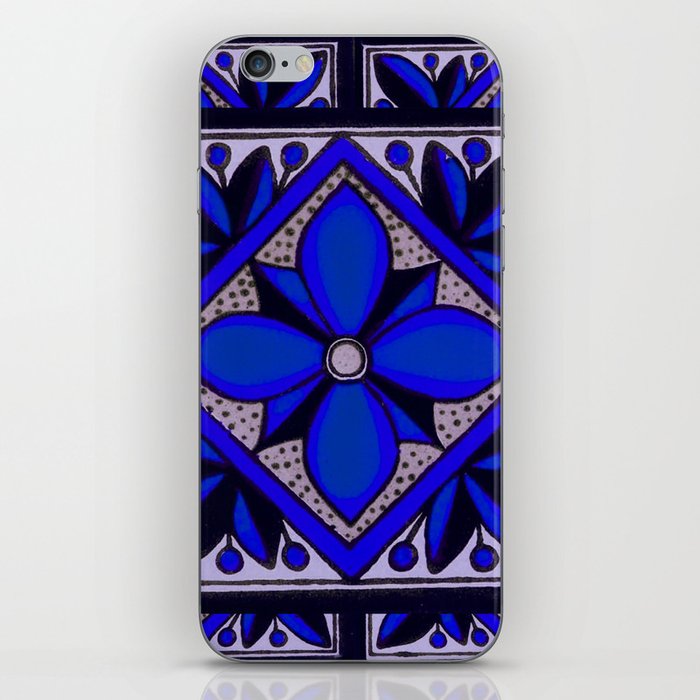 talavera mexican tile in blu iPhone Skin