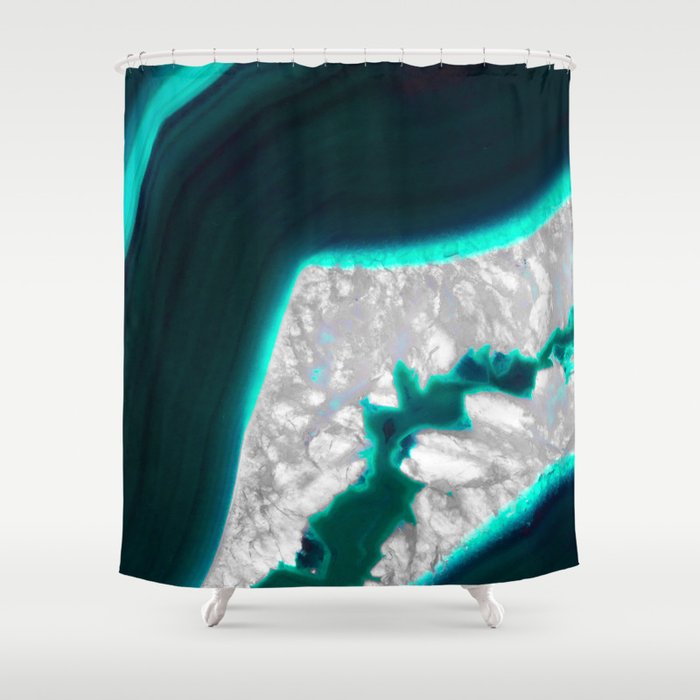 Fluo Agate Shower Curtain