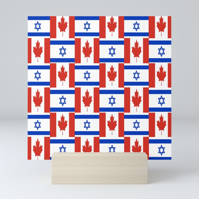 Mix of flag : canada and israel Mini Art Print