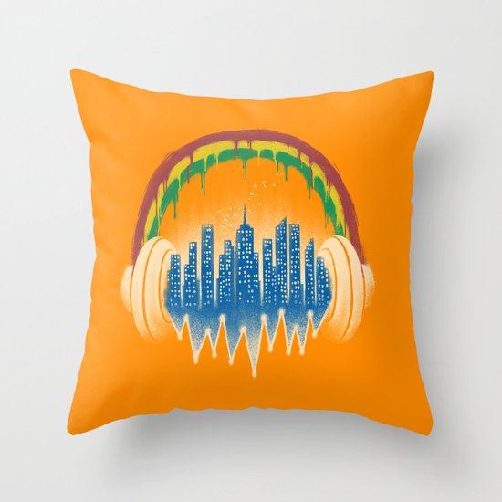 City of music Throw Pillow