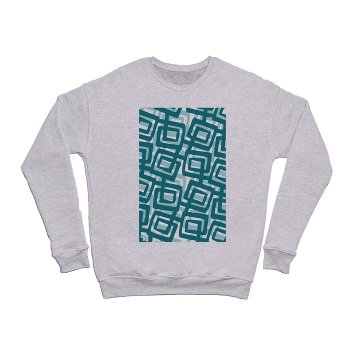 Very Mod Teal Art Crewneck Sweatshirt