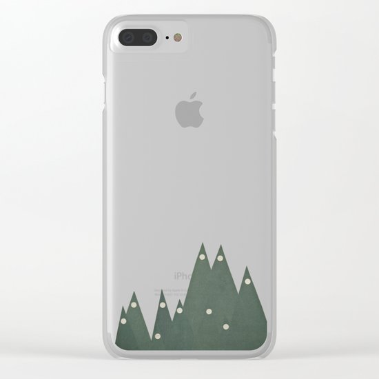 Moonlit Peaks Clear iPhone Case