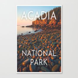 Acadia National Park Maine Beach Landscape Photography Sunrise Canvas Print
