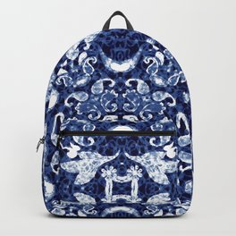 Boho Blue Medallion Backpack