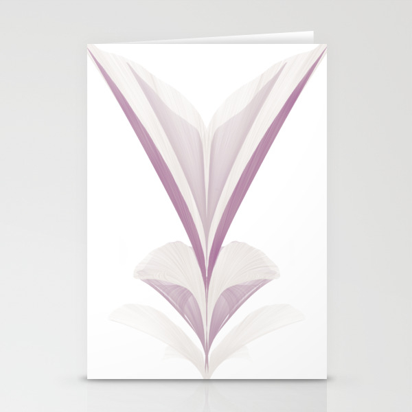 Abstract Flower Fleur De Lis Stationery Cards By Baileysartstudio