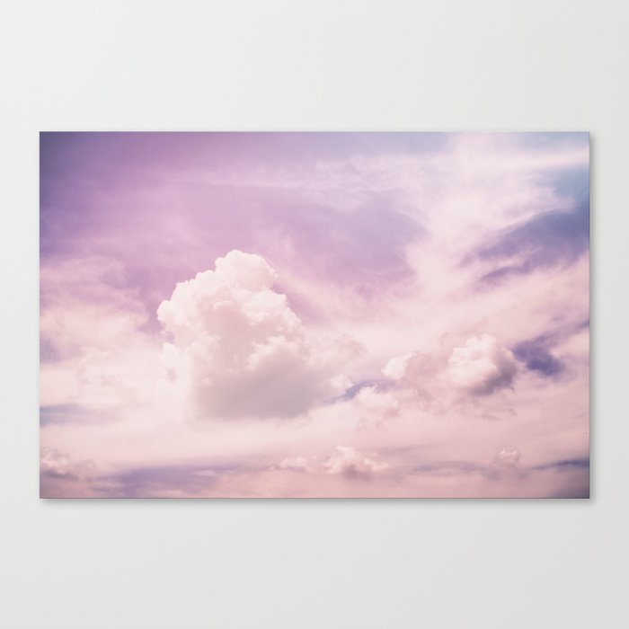 Lavender Sky Clouds Canvas Print