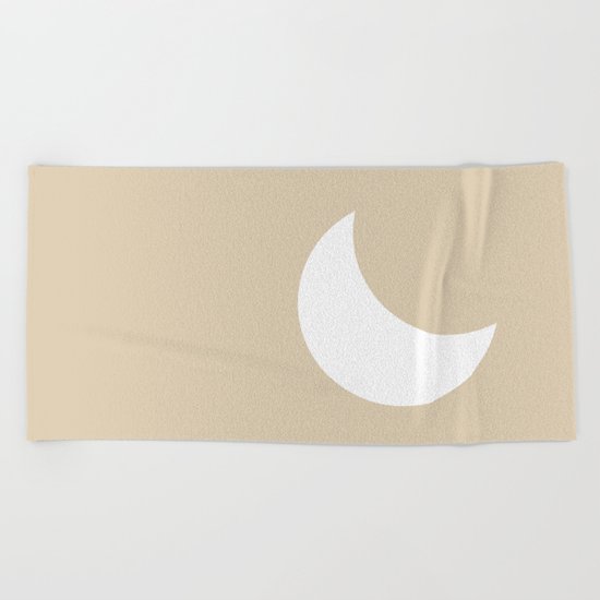Moon #Minimal Beach Towel