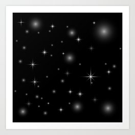 Twinkling Stars milky way galaxy night sky Astrophysics Art Print