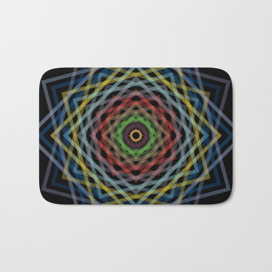 Colorful Geometric Pattern V Bath Mat