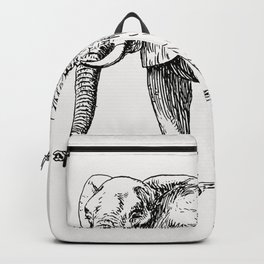 Elephant Illustration Backpack