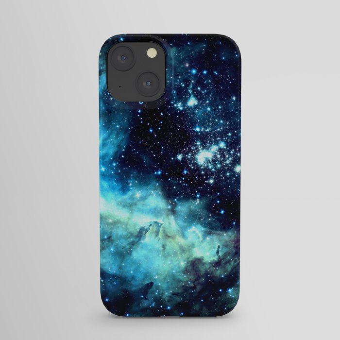 Turquoise Blue Celestial Fireworks iPhone Case