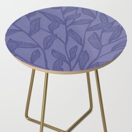 Very Peri Patterned Leaves Side Table