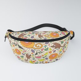 Cute Jungle and Monkeys Fanny Pack