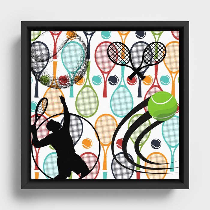 Tennis Champ Framed Canvas