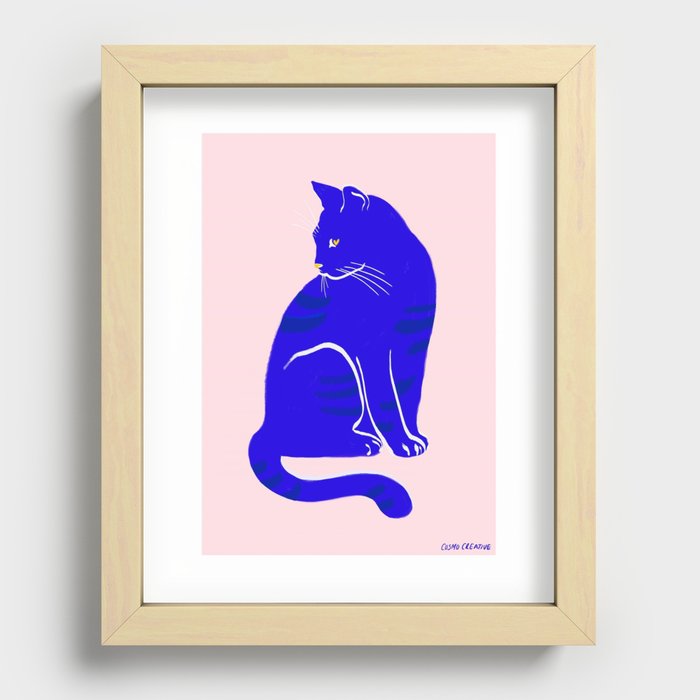 Simple Cat Recessed Framed Print