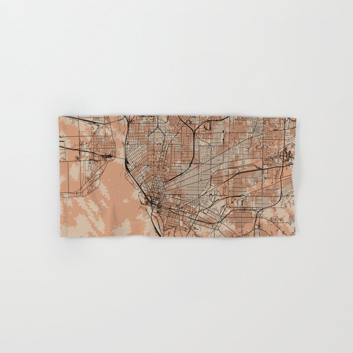 Buffalo - USA, Artistic Map Collage Hand & Bath Towel