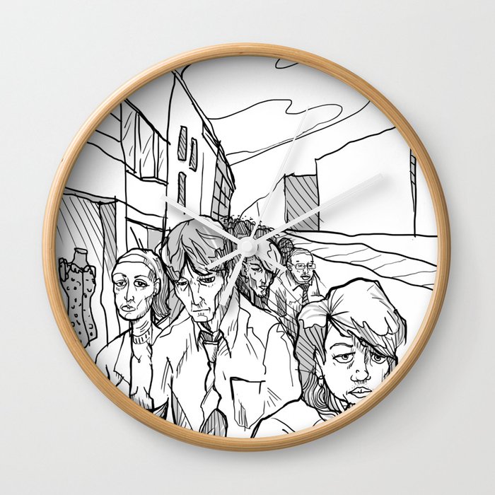 Working Class in Middling City Wall Clock