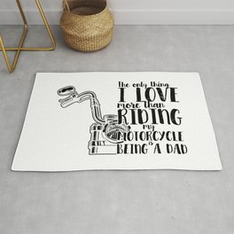 Motorcycle Riding Dad Area & Throw Rug