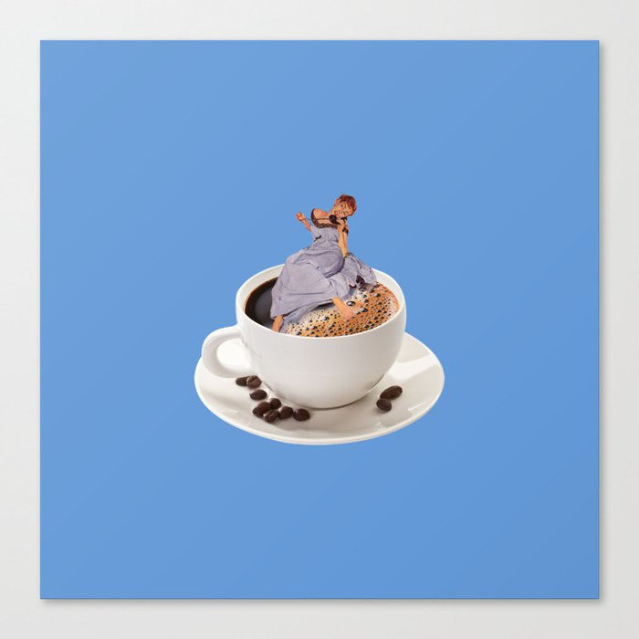 morning person 2 blue Canvas Print