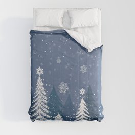 Winter Snow Forest Comforter