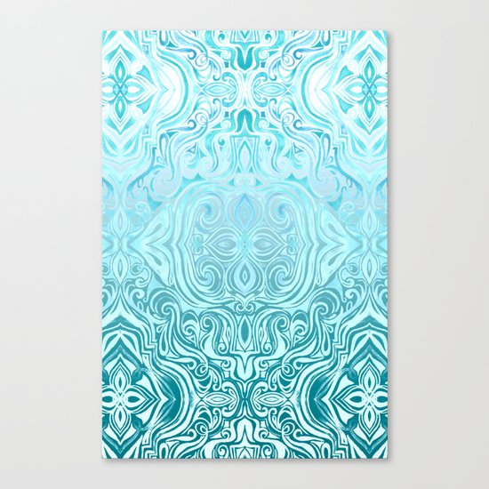 Twists & Turns in Turquoise & Teal Canvas Print