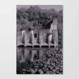 Abandoned Dam & Mill Canvas Print
