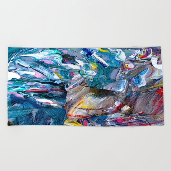 Marble Beach Side Beach Towel