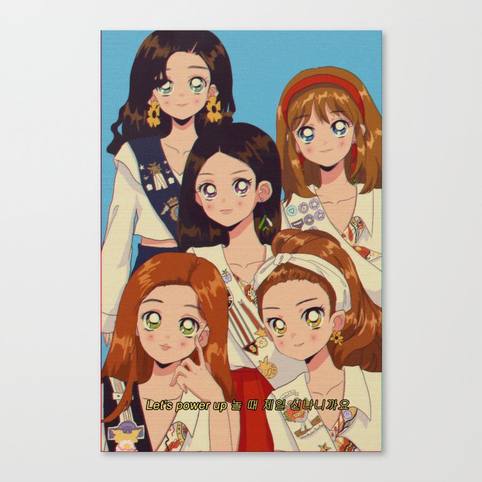 Girl Scouts Red Velvet Canvas Print