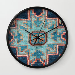 Karabakh  Antique South Caucasus Azerbaijan Rug Print Wall Clock