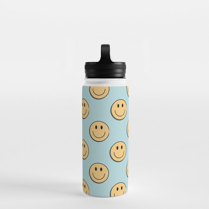 Smiley Face Plain Cartoon' Insulated Stainless Steel Water Bottle