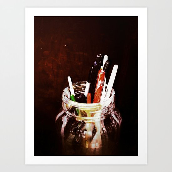 Brushes in a Jar Art Print