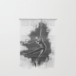 male dancer  in black and white Wall Hanging