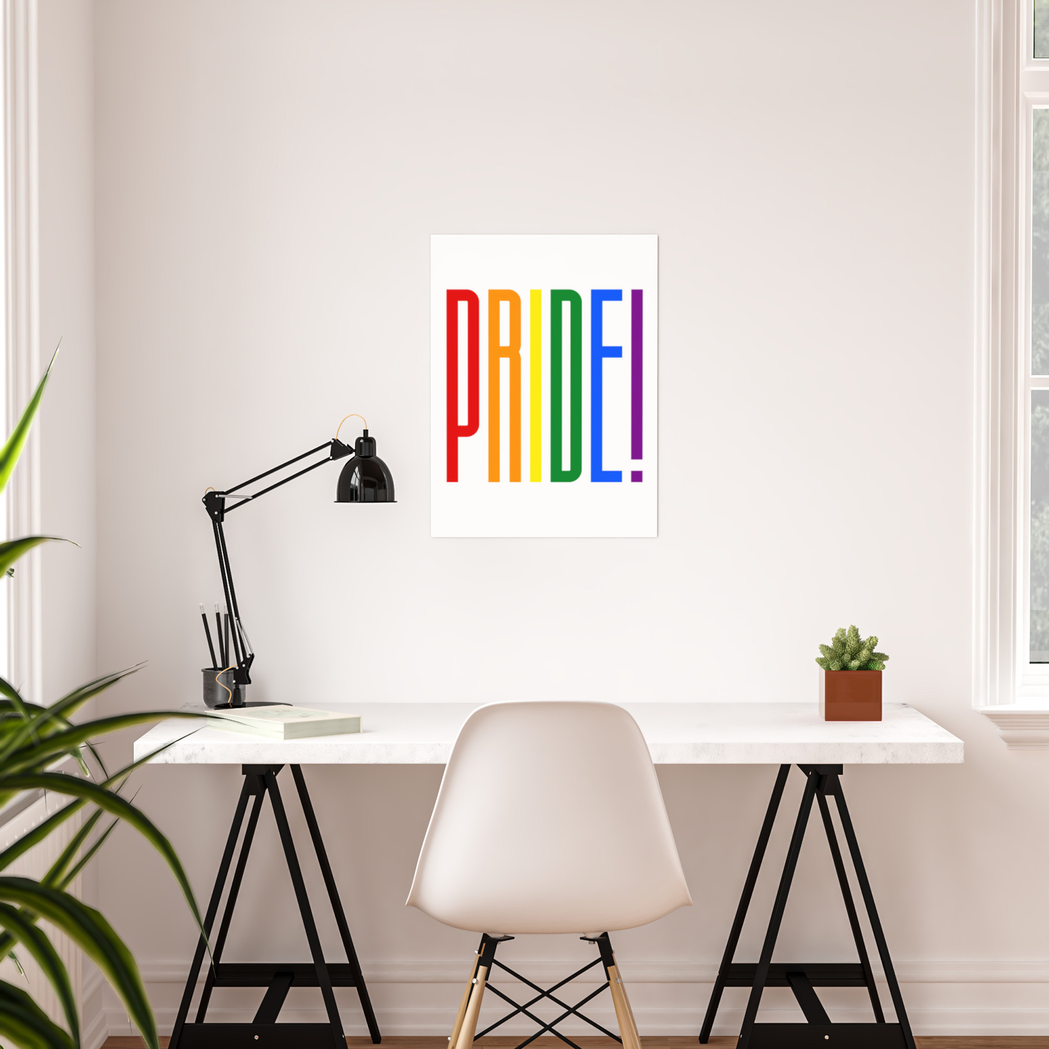 Pride Colorful Rainbow Flag Colors Lgbt Gay Pride Support Poster