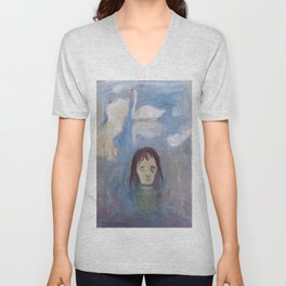 Edvard Munch - Vision (1892) V Neck T Shirt