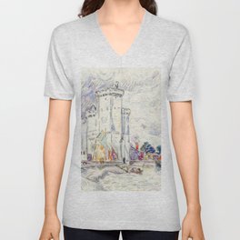 La Rochelle (1920-1928) by Paul Signac V Neck T Shirt